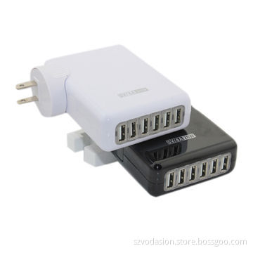 Low price universal mobile phone travel charger, 6 port for cellphone